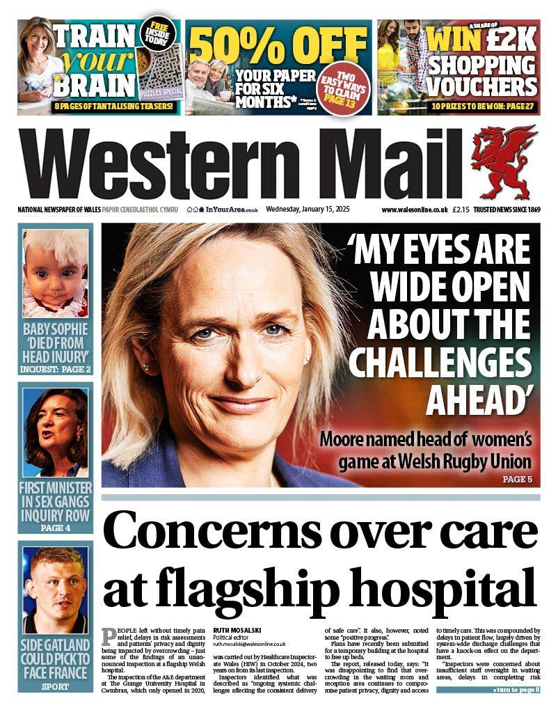 Western Mail front page