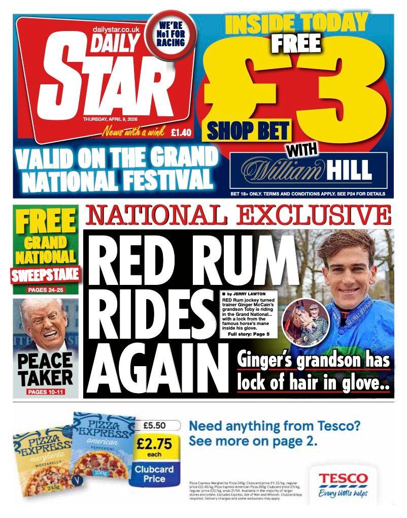 Titulli në faqen e parë të Daily Star thotë: “Red Run garon përsëri”.