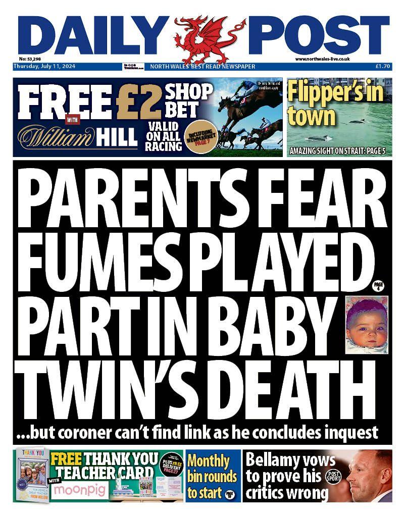 Front page of Daily Post