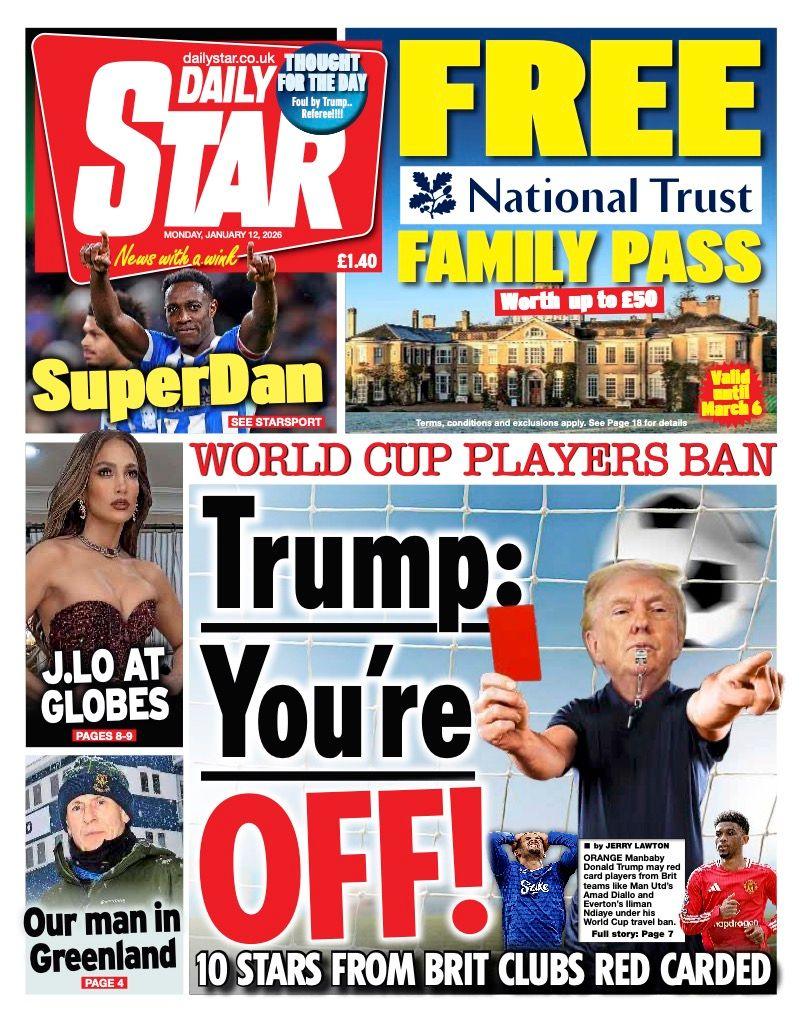 Titulli në faqen e parë të Daily Star thotë: "Trump: Je larguar!"
