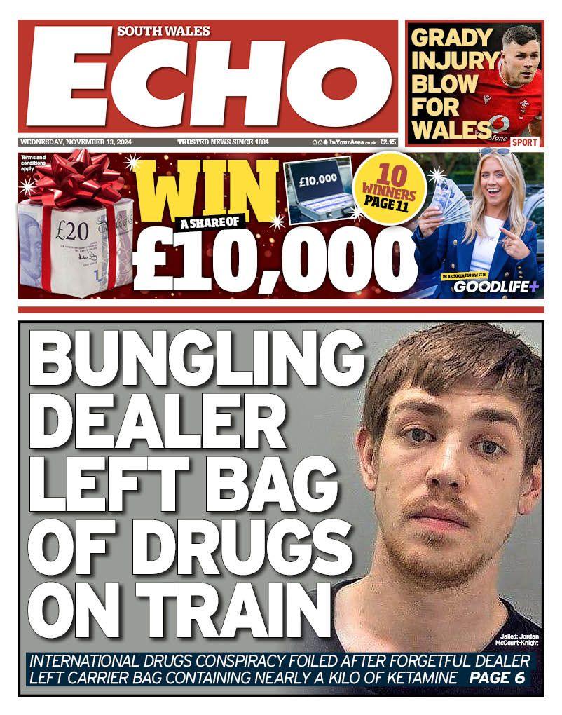 South Wales Echo front page