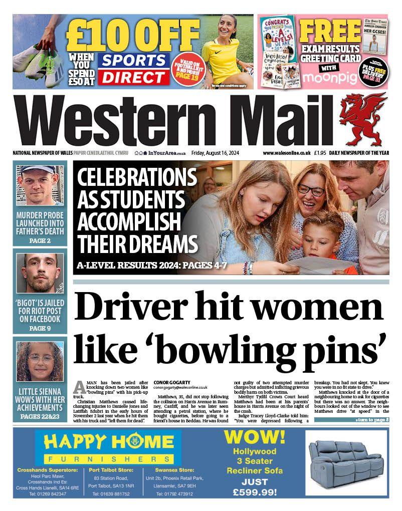 Western Mail front page