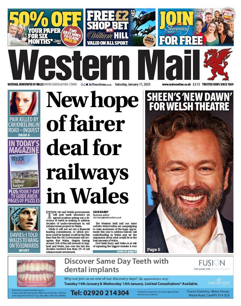 Western Mail front page