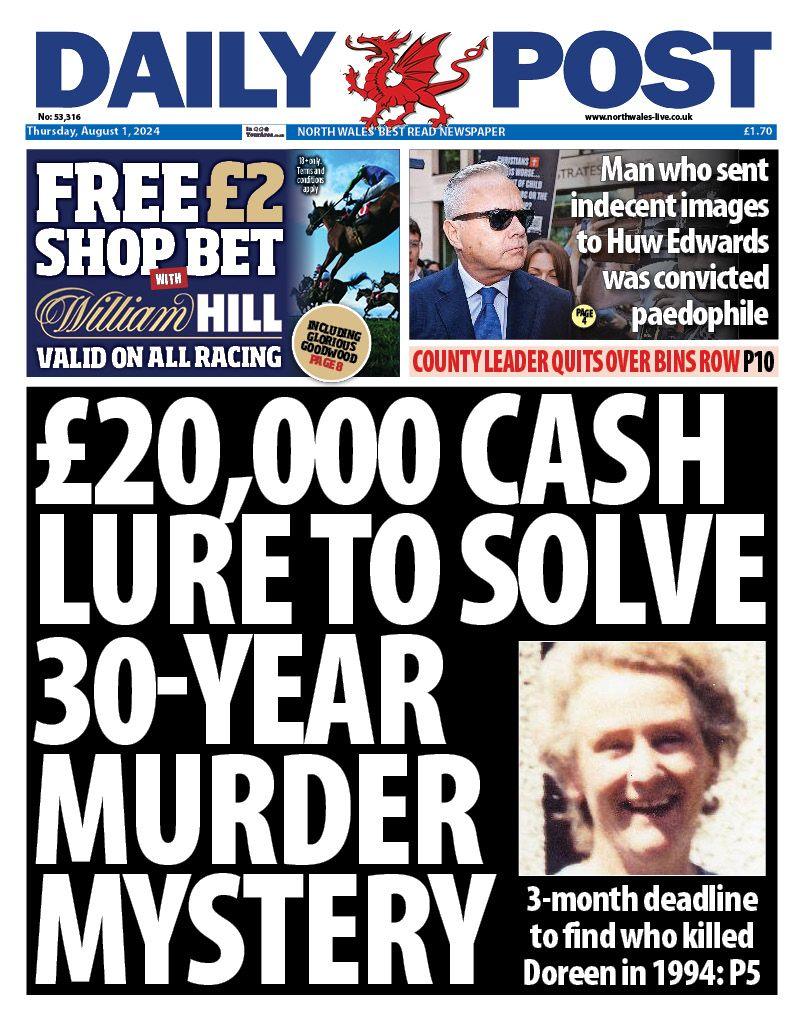 Front page of Daily Post