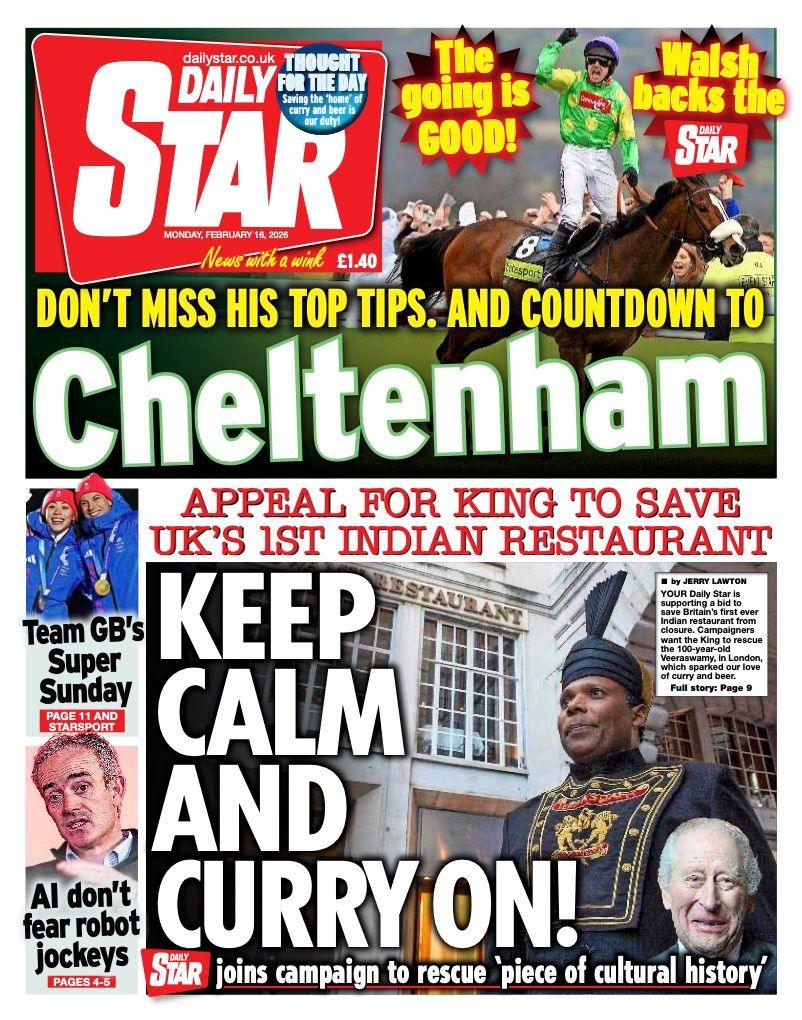 Titulli i gazetës Daily Star thotë: "Qetësohuni dhe vazhdoni!"