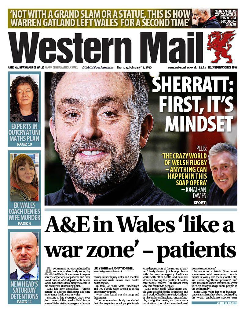Western Mail front page 