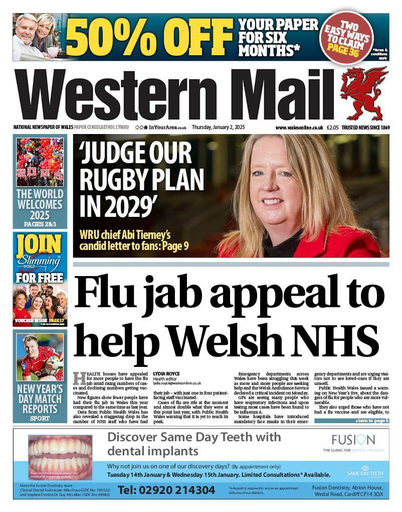 Western Mail front page