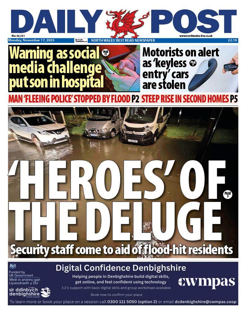 Daily Post front page. The headline reads: "'Heroes' of the deluge'