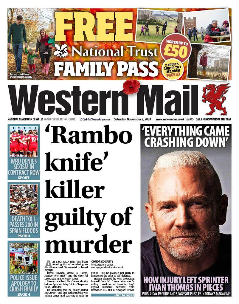 Western Mail front page