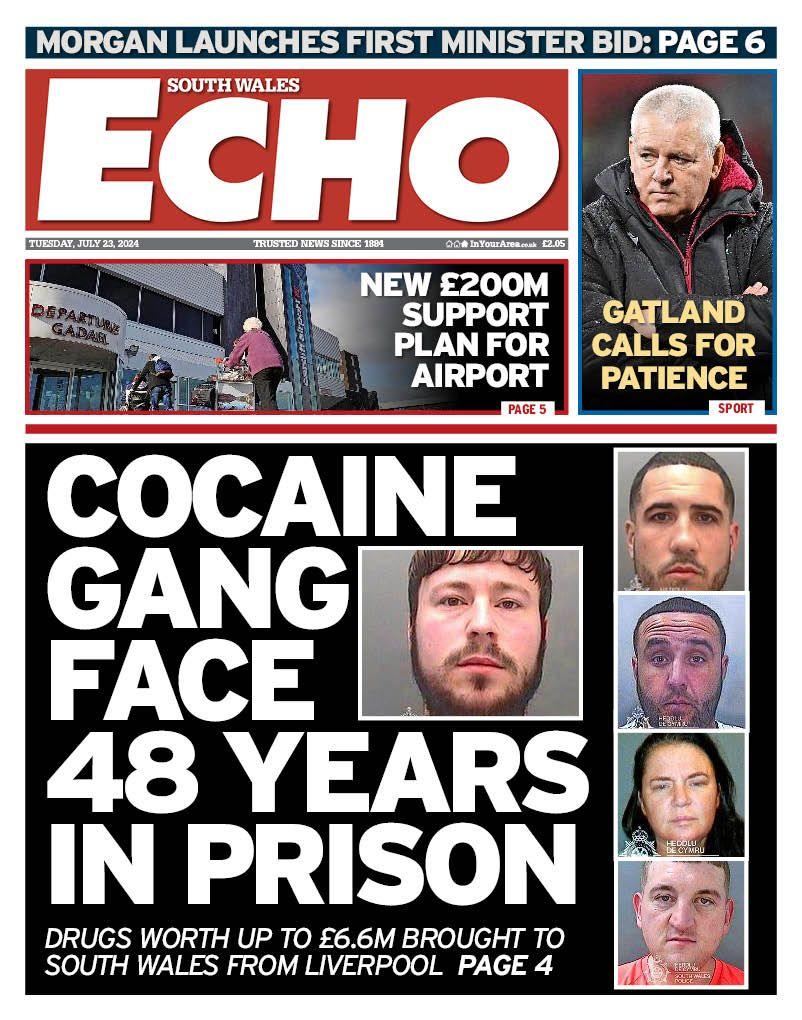 South Wales Echo front page