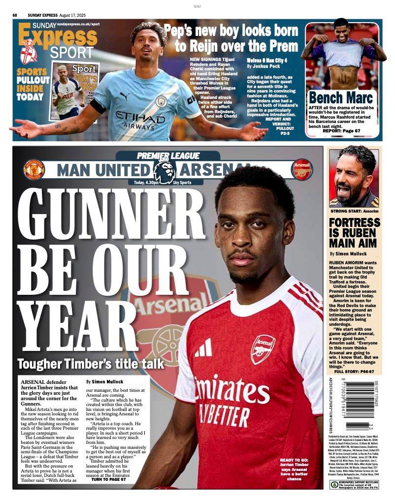 Sunday Express back page