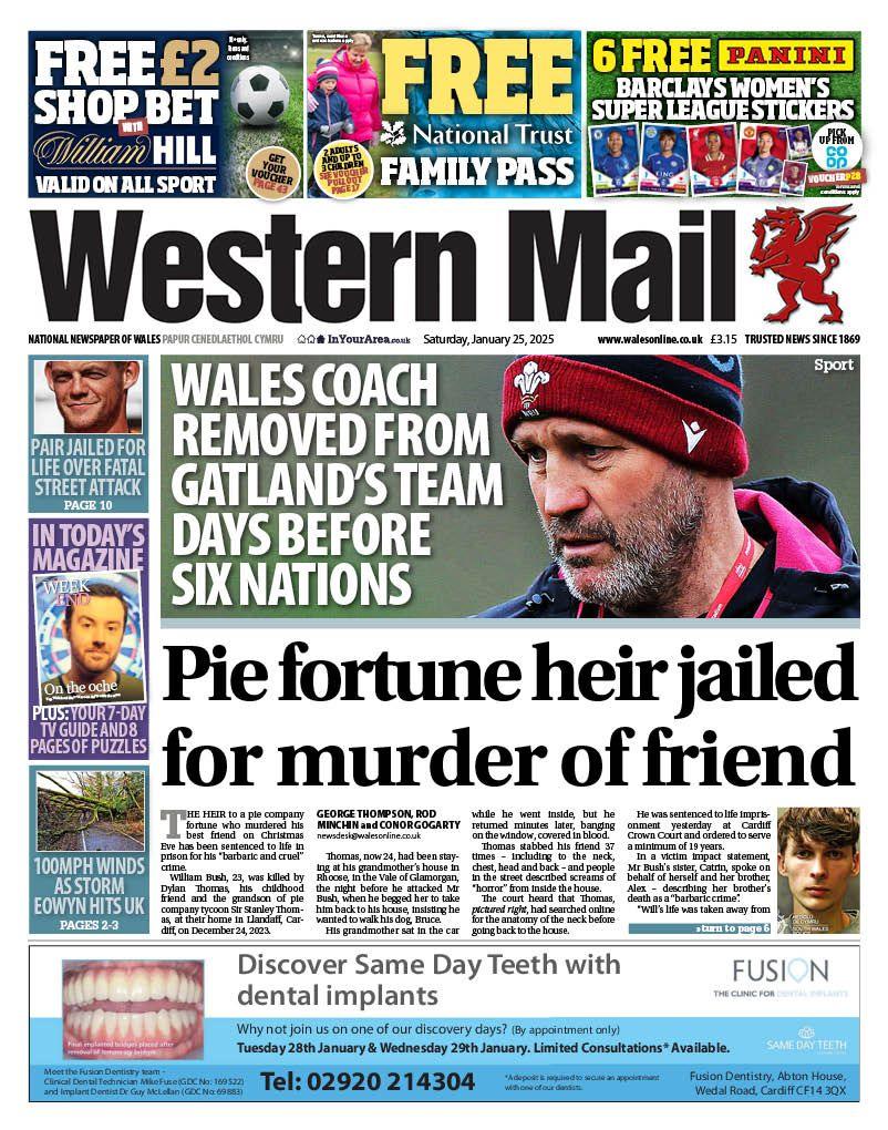 Western Mail front page