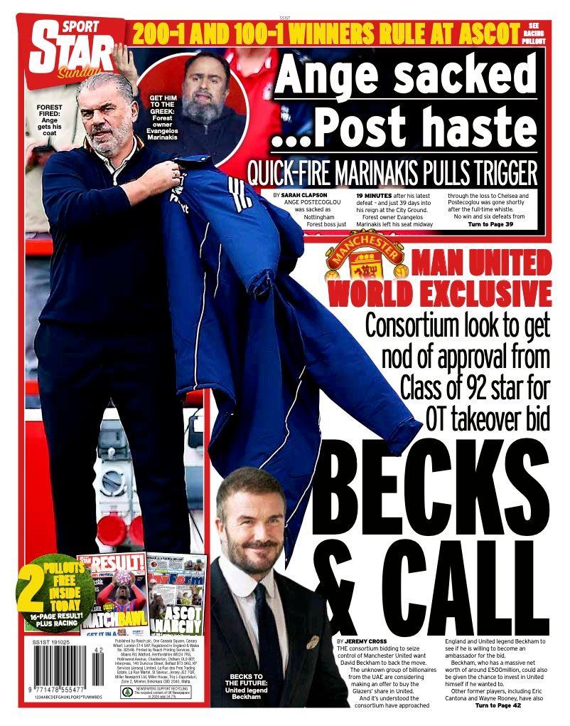 Star on Sunday back page