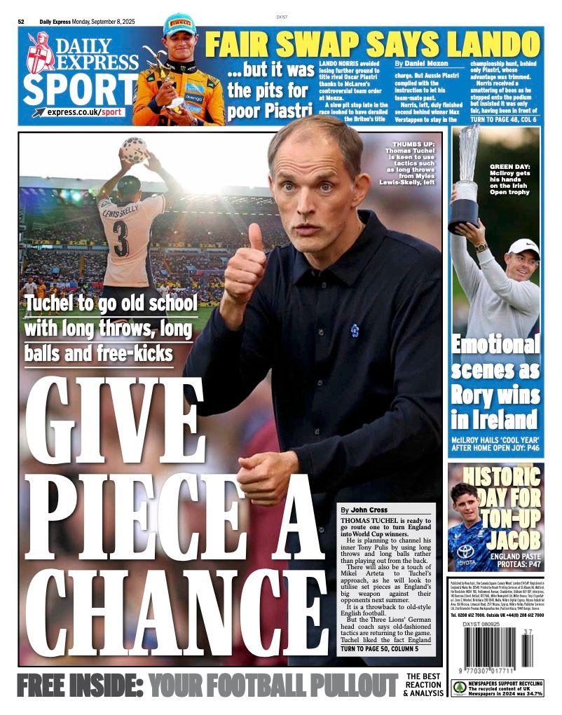 Daily Express back page