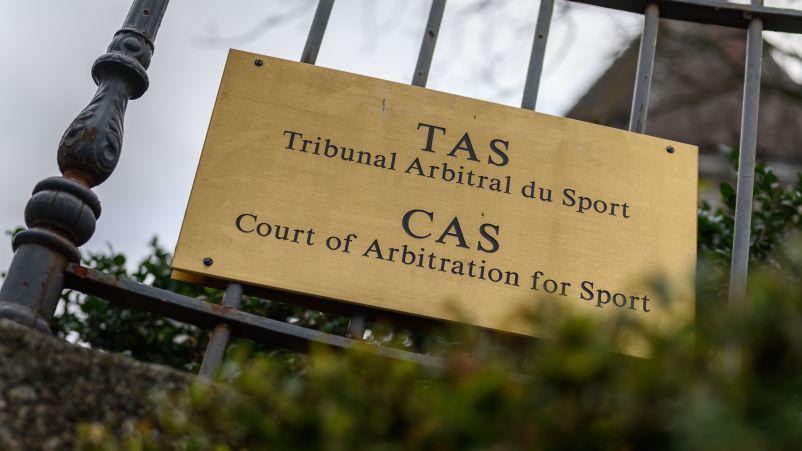 A sign outside the Court of Arbitration for Sport