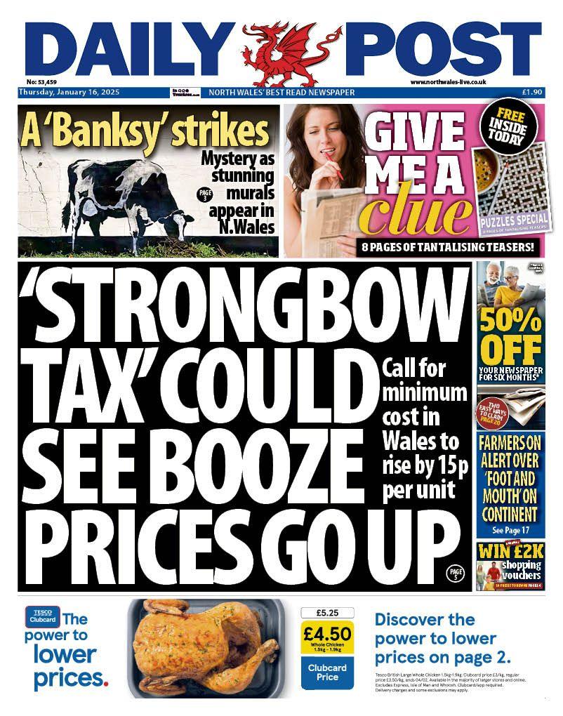 Front page of Daily Post