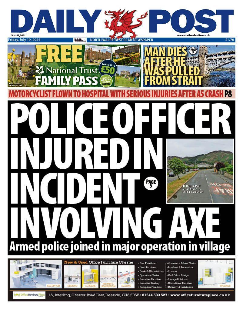 Front page of Daily Post