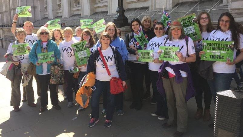 Protesters at Downing Street