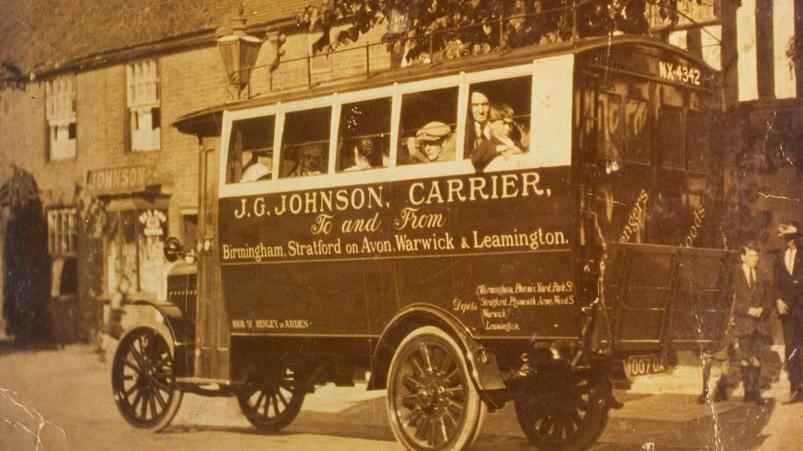 A picture of a Johnsons Garner bus in 1923