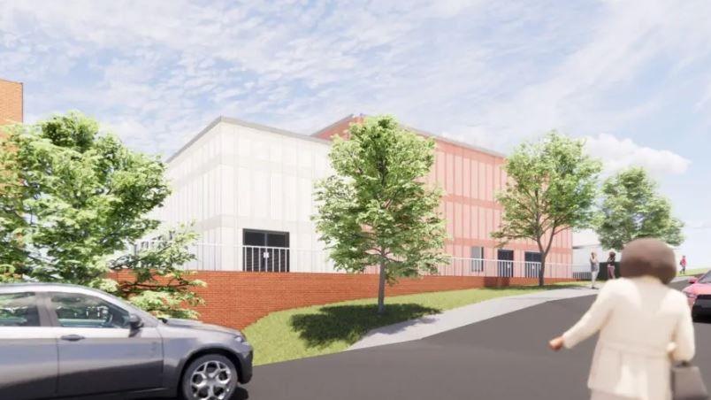 An artists' impression of the new hospital building in Hinckley