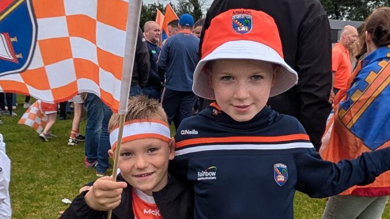 Two young boys - Michael and Kyle from Middletown GAA club