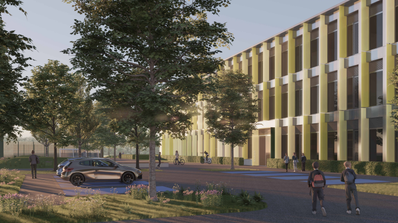 Artist impression of new school