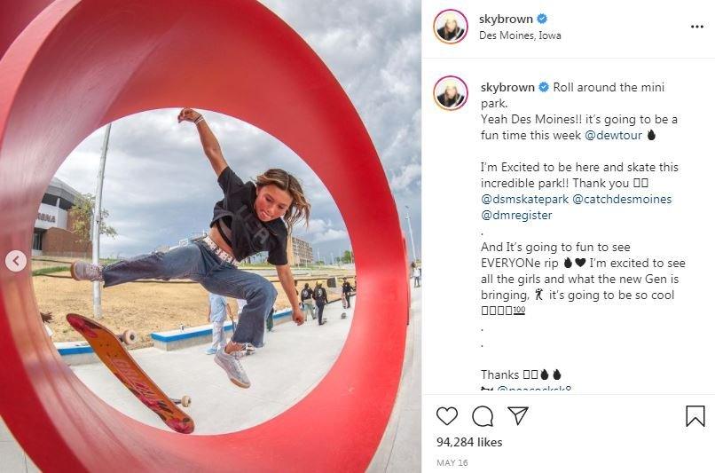 Sky posted on social media about how excited she was to be taking part in the competition