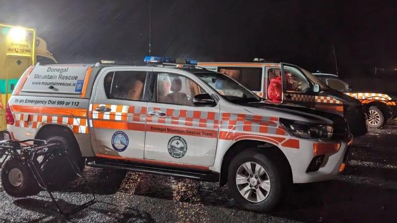 Rescue team vehicles 