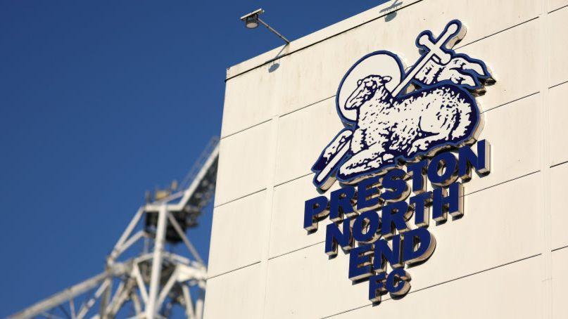 Preston North End crest at Deepdale
