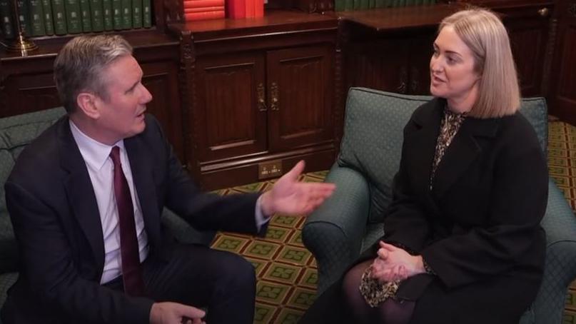 Sir Keir Starmer with Brianna Ghey's mother, Esther