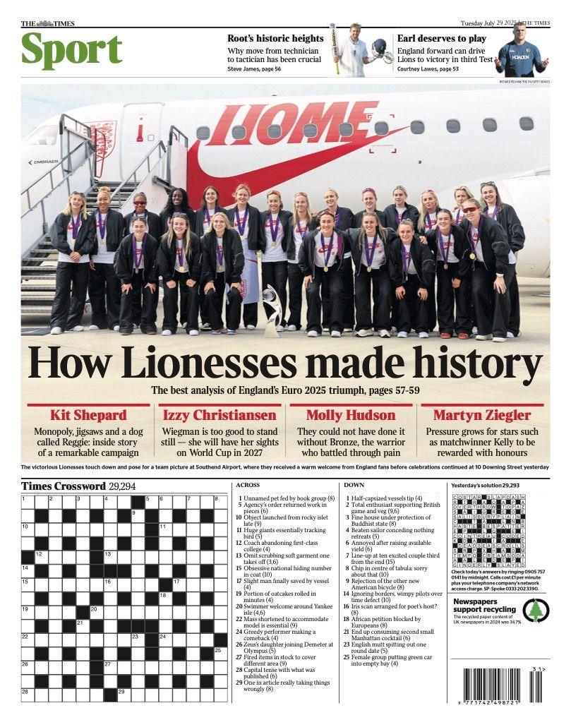 Times back page
