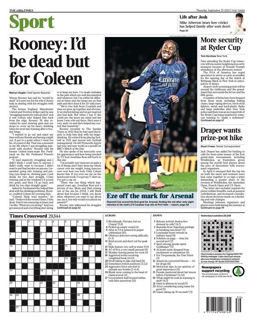 Times back page