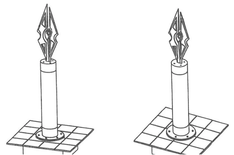 Artist impression showing The Nib sculpture planned for Leicester