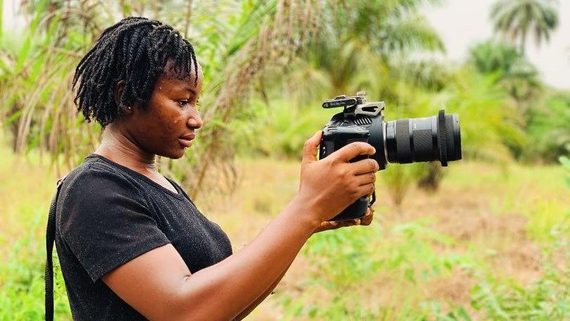 Film maker in Sierra Leone