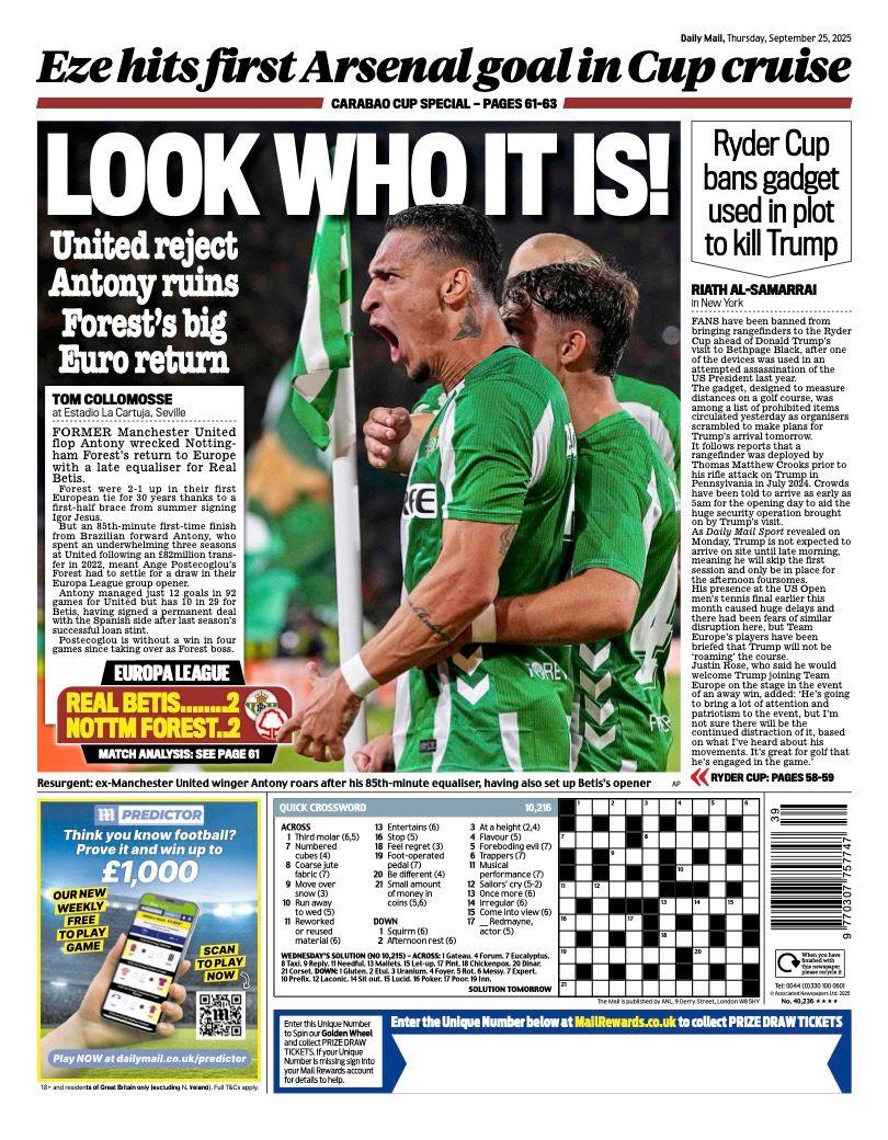 Mail back page