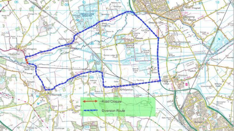 Picture of diversion routes for drivers