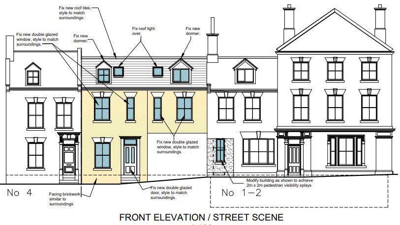 A architect's plan of what the building could look like. 