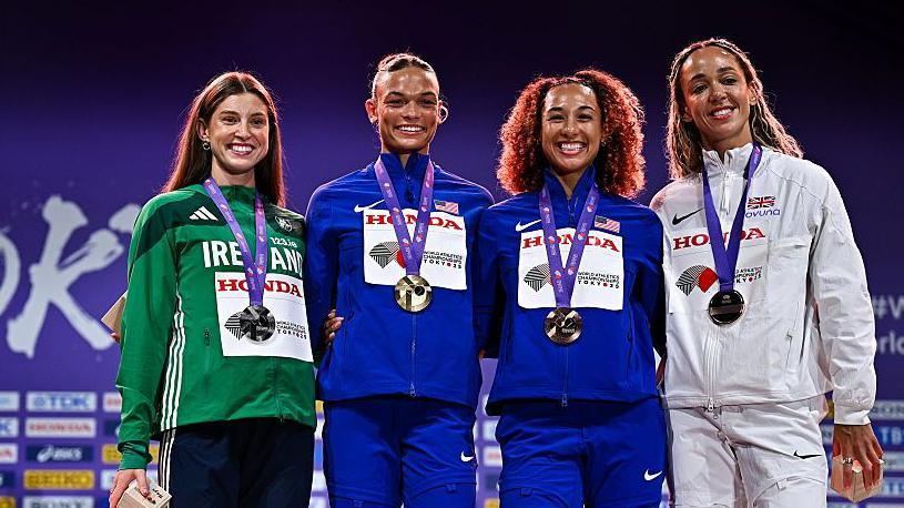 O’Connor shares podium with Anna Hall, Talijah Brooks and Katerina Johnson-Thompson
