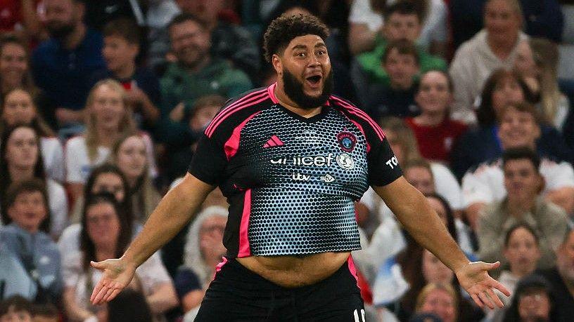 Big Zuu celebrates after scoring