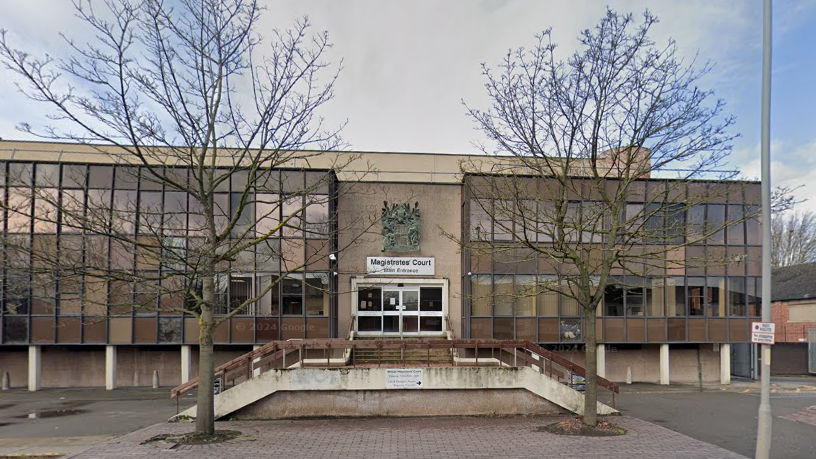 The entrance of Walsall Magistrates' Court.