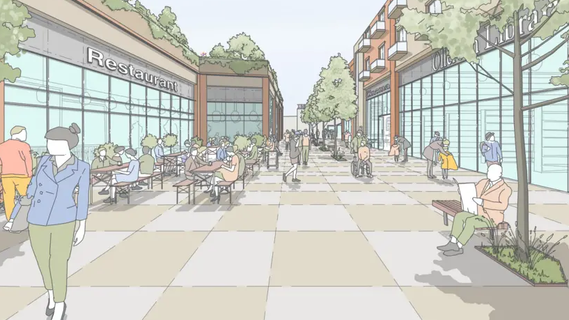 Artist's impression of new development in Ollerton