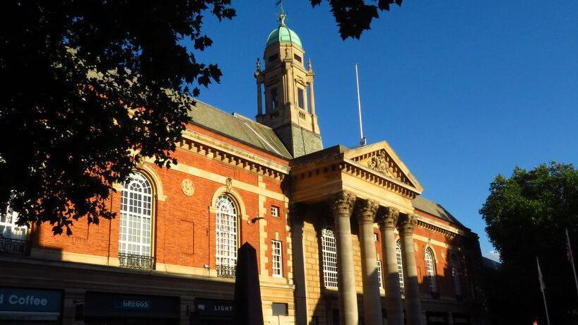 An outside view of Peterborough Town Hall