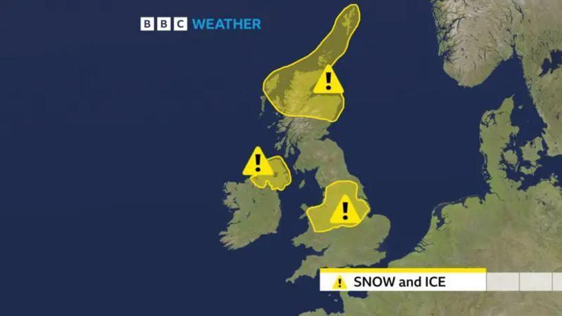 map of snow in UK