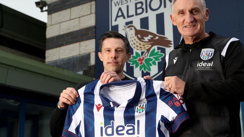 Albion sporting director Andrew Nestor and head coach Tony Mowbray