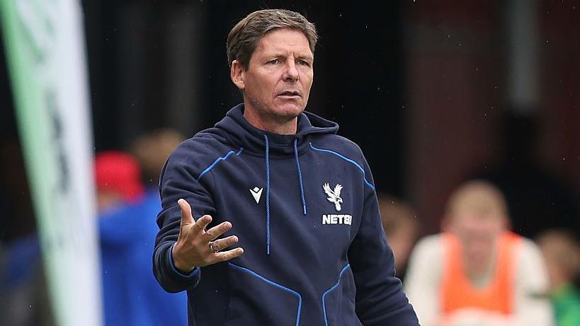 Oliver Glasner Manager of Crystal Palace looks frustrated during the pre-season friendly match between 1. FSV Mainz 05 and Crystal Palace
