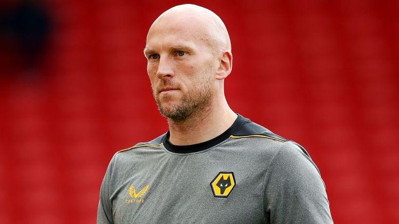 Goalkeeper John Ruddy looks on while representing Wolverhampton Wanderers in a match against Liverpool at Anfield in May 2022