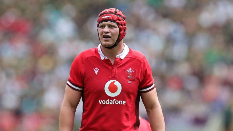 James Botham of Wales looks on during the Summer Rugby International match between South Africa and Wales