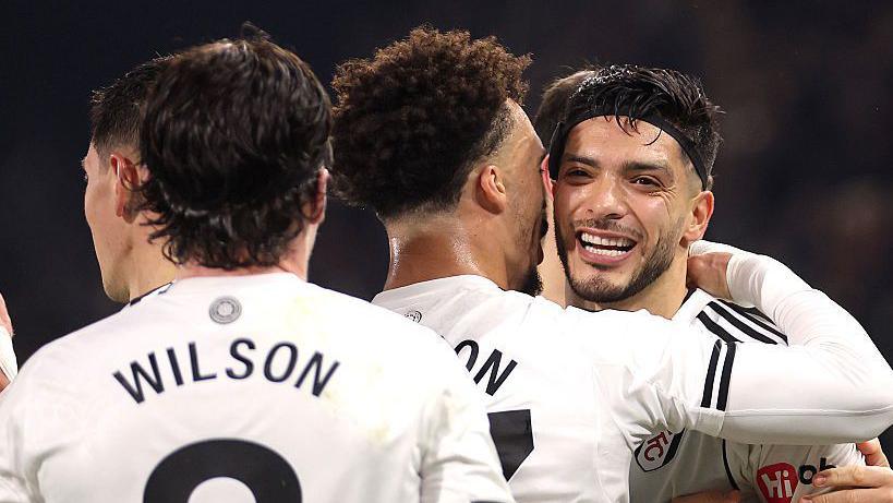 Fulham's Raul Jimenez scores a penalty against Nottingham Forest