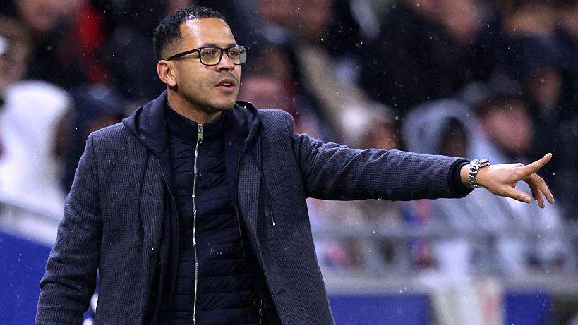 Liam Rosenior on the touchline at Strasbourg