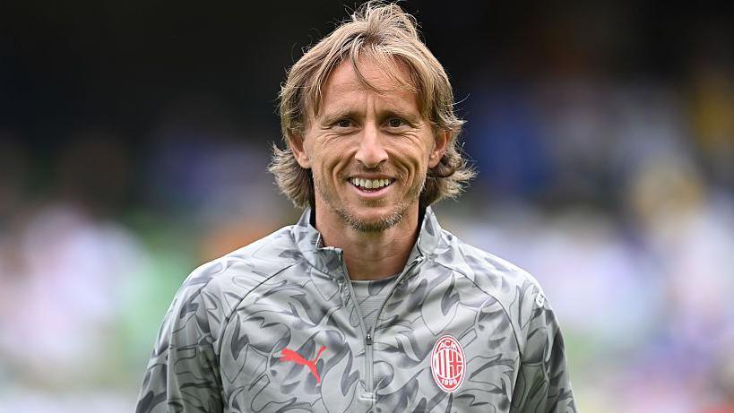 Luka Modric in AC Milan colours